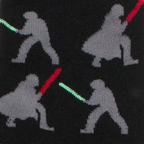 Star Wars Darth Vader and Luke Skywalker LIGHTSABER Battle Black Dress Socks and Darth Vader Lapel Pin Gift Set Image 3