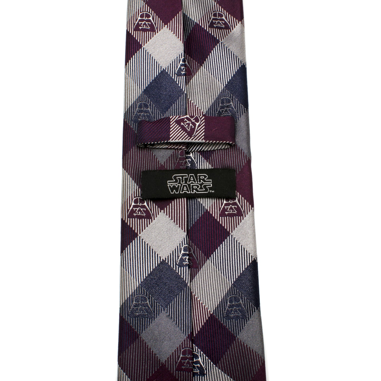 Darth Vader Plum Modern Plaid Mens Tie Image 4