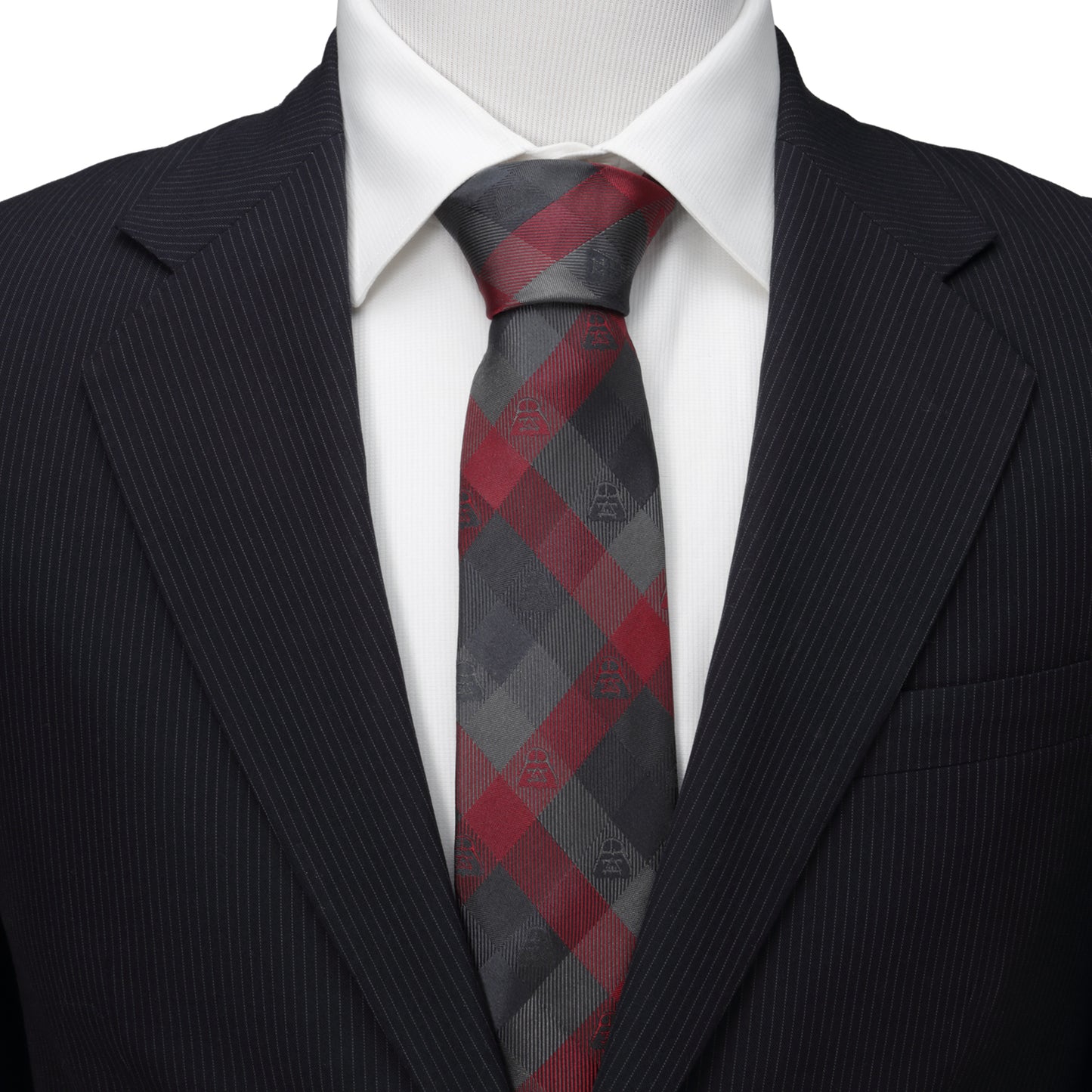 Darth Vader Red Plaid Mens Tie Image 2