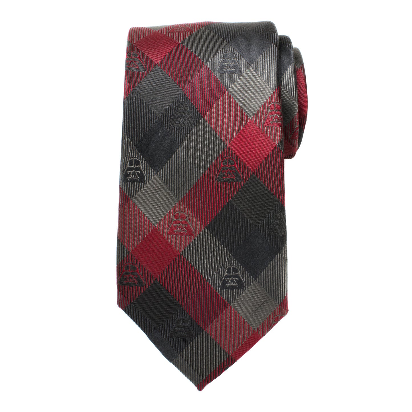 Darth Vader Red Plaid Mens Tie Image 3