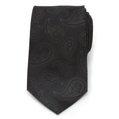 Darth Vader Paisley Black Silk Men's Tie Image 3