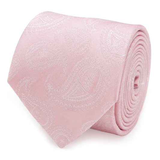 Darth Vader Paisley Pink Silk Men's Tie Image 1