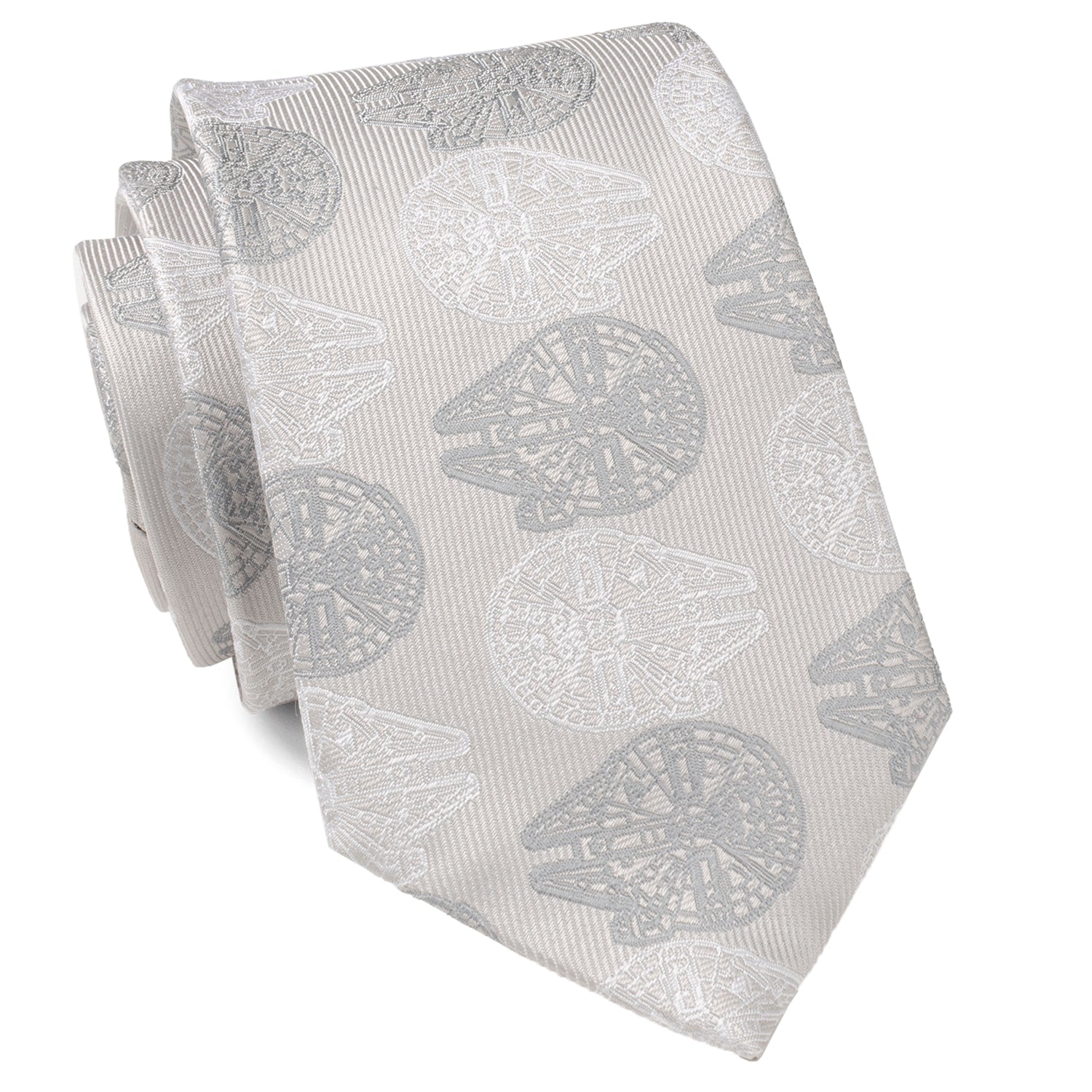 Star Wars Falcon Gray Men's Tie Image 6