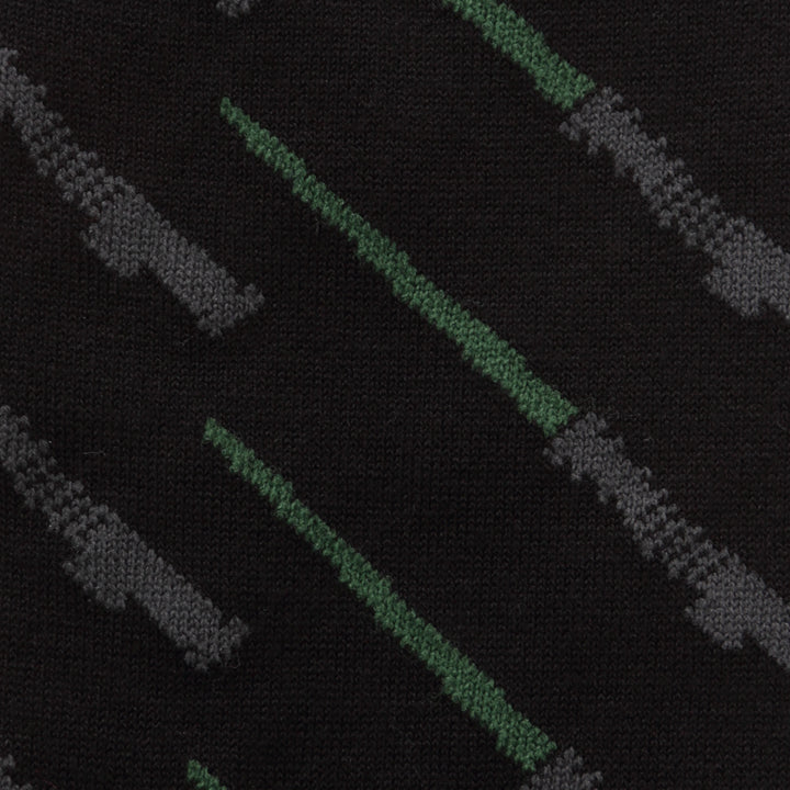 Star Wars Green Lightsaber Black Men's Socks Image 3