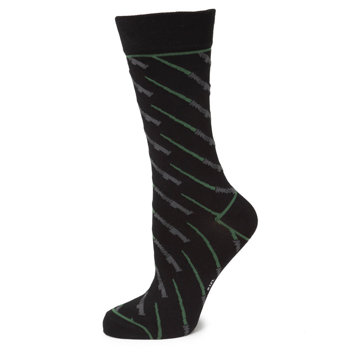 Star Wars Green Lightsaber Black Men's Socks Image 1