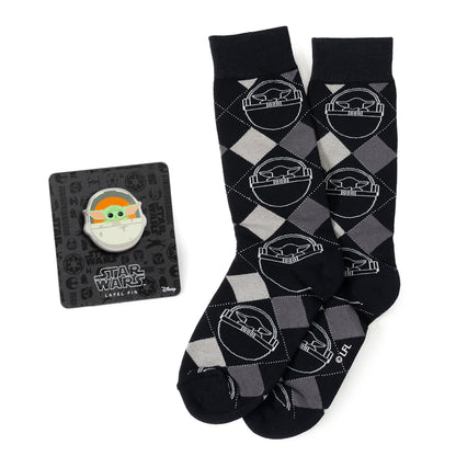 Grogu Argyle Charcoal Gift Set Image 1