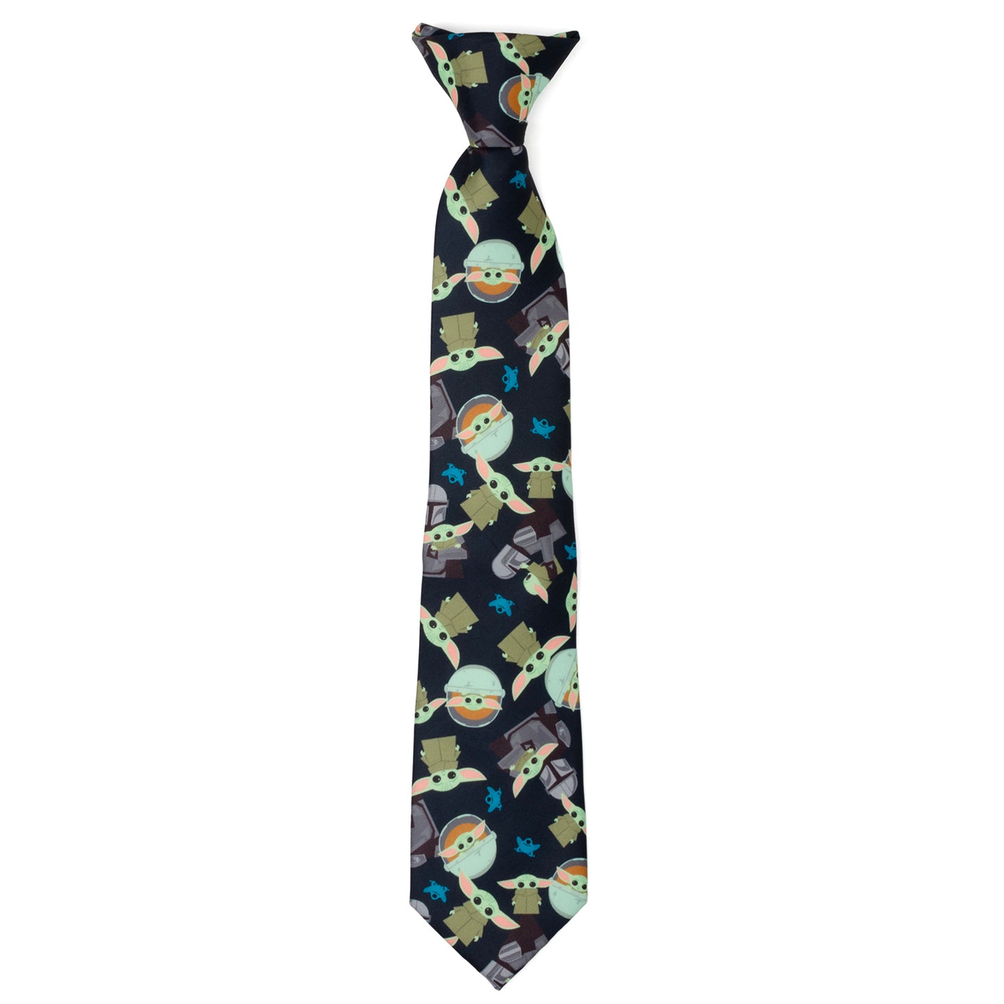 Mando Grogu Navy Boy's Tie Image 1
