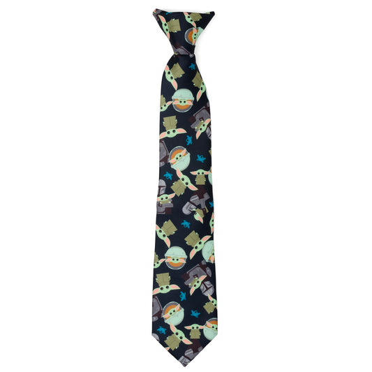 Mando Grogu Navy Boy's Tie Image 1