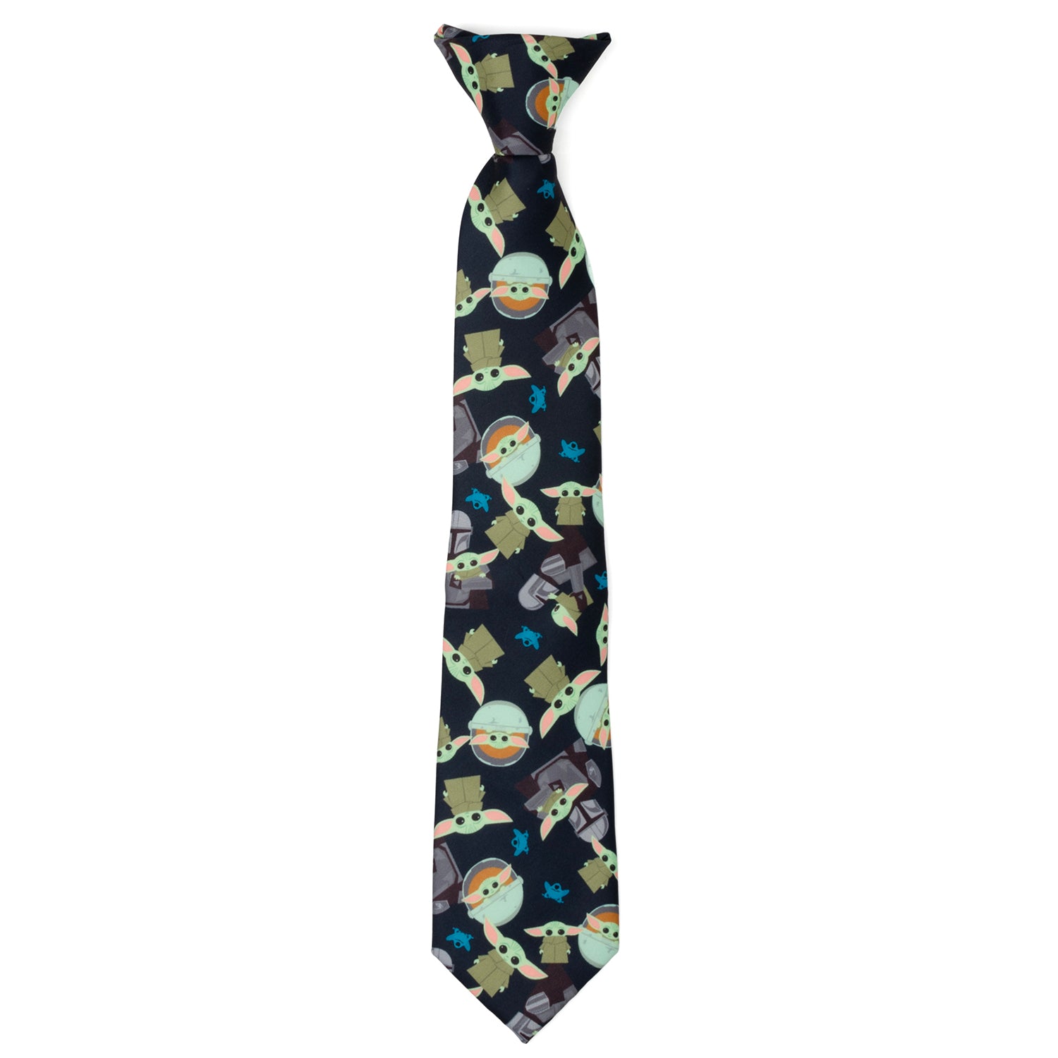 Mando Grogu Navy Boy's Tie Image 1