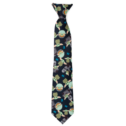 Mando Grogu Navy Boy's Tie Image 1