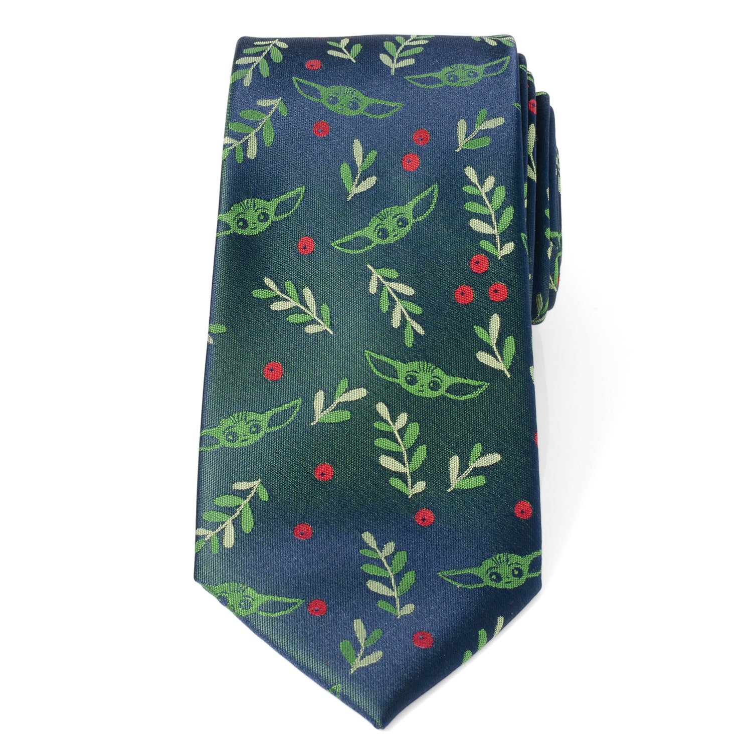 Grogu Holiday Navy Men's Tie Image 3