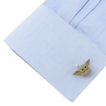 3D Grogu Cufflinks Image 3