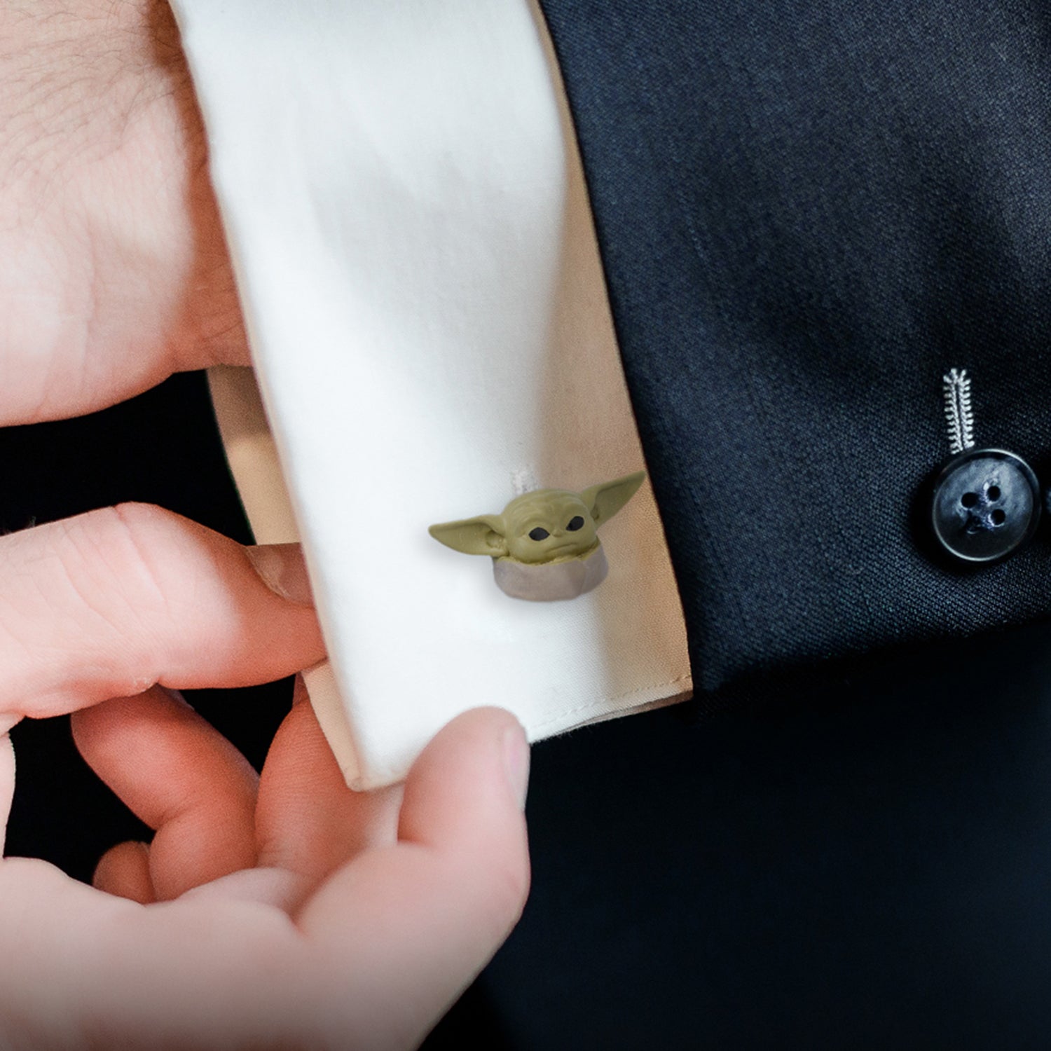 3D Grogu Cufflinks Image 5