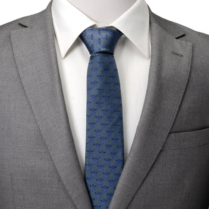 Star Wars- Grogu Blue Tonal Men's Tie Image 2