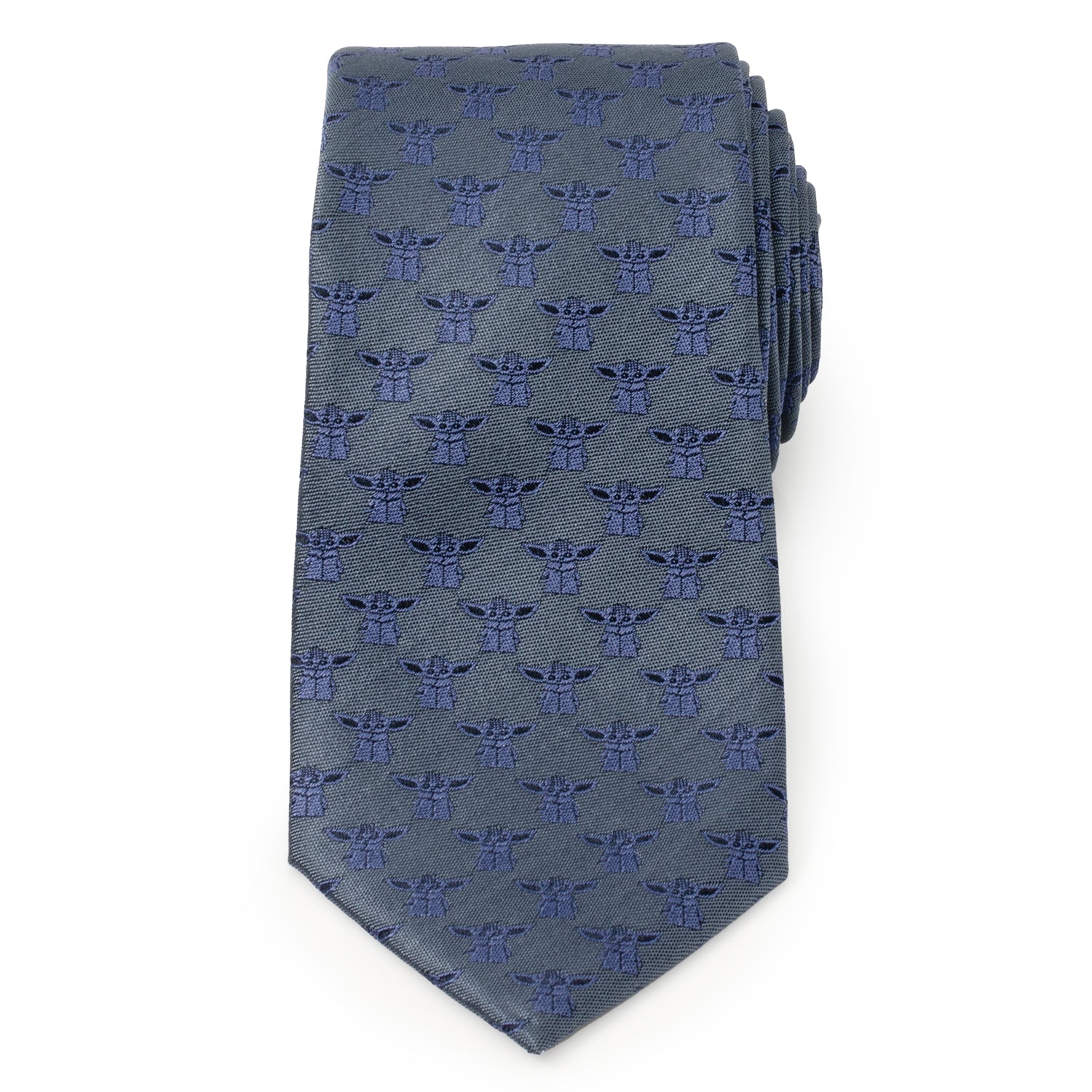 Star Wars- Grogu Blue Tonal Men's Tie Image 3