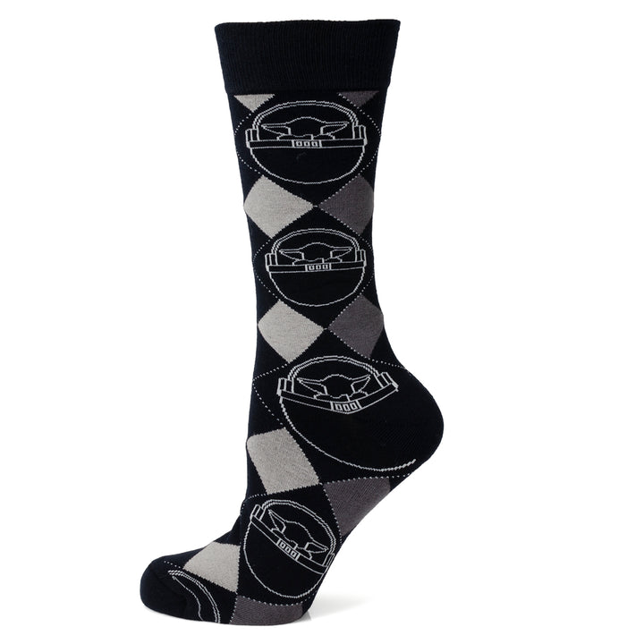 Grogu Argyle Charcoal Men's Socks Image 1