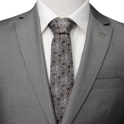 Hoth Battle Paisley Gray Men's Tie Image 2