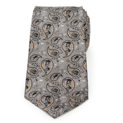 Hoth Battle Paisley Gray Men's Tie Image 3