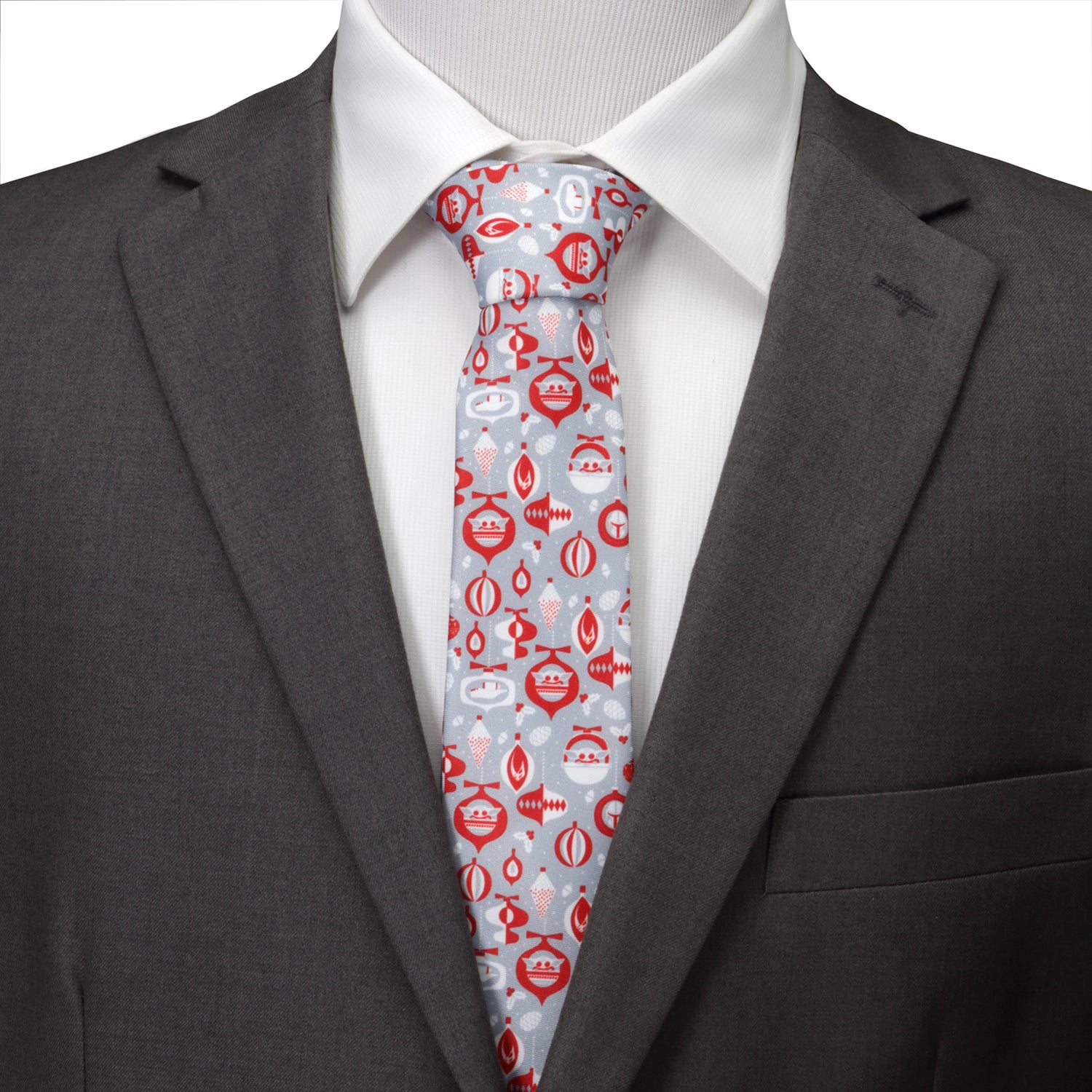 Star Wars Holiday Mando Red Men's Tie Image 2