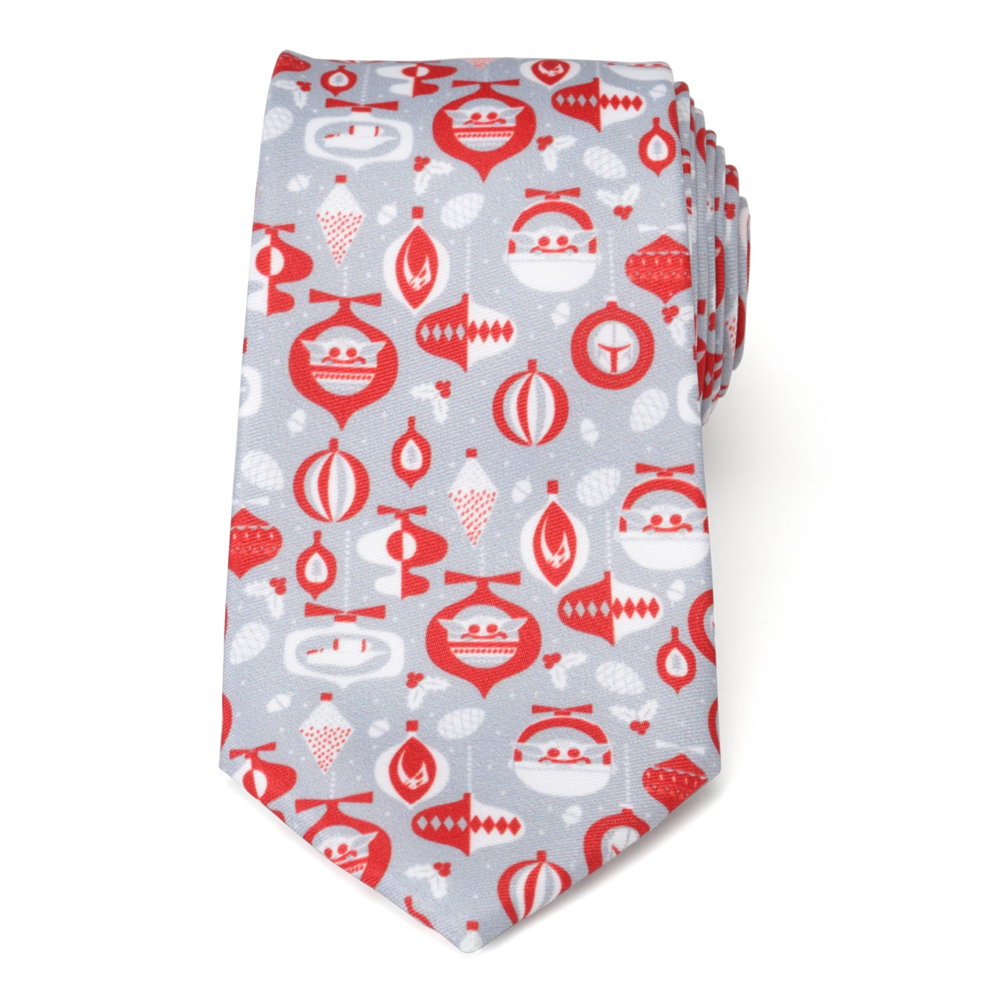 Star Wars Holiday Mando Red Men's Tie Image 3