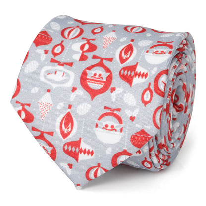 Star Wars Holiday Mando Red Men's Tie Image 1