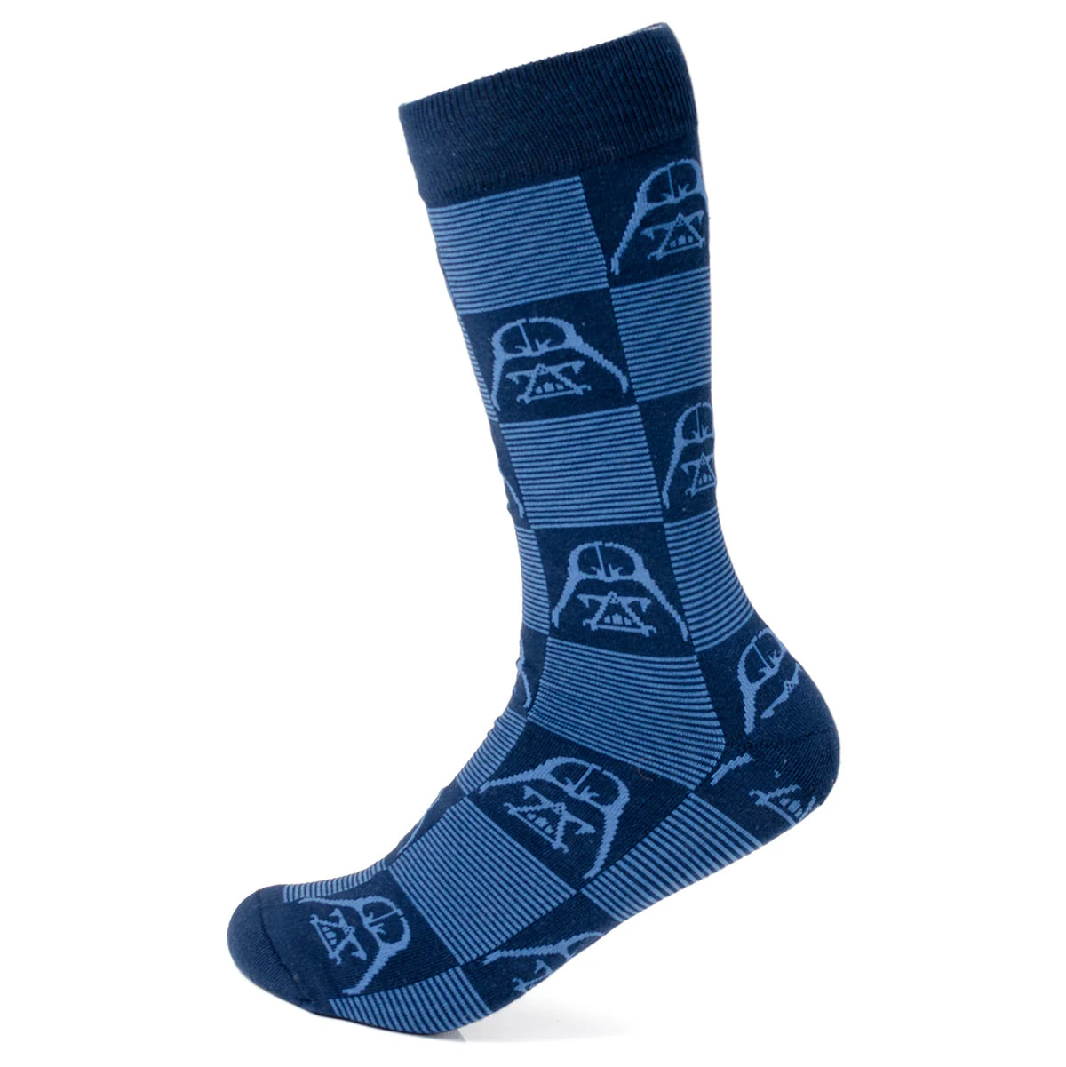 Star Wars Darth Vader Navy and Black Checkered Socks with Imperial Crest Lapel Pin Gift Set Image 2