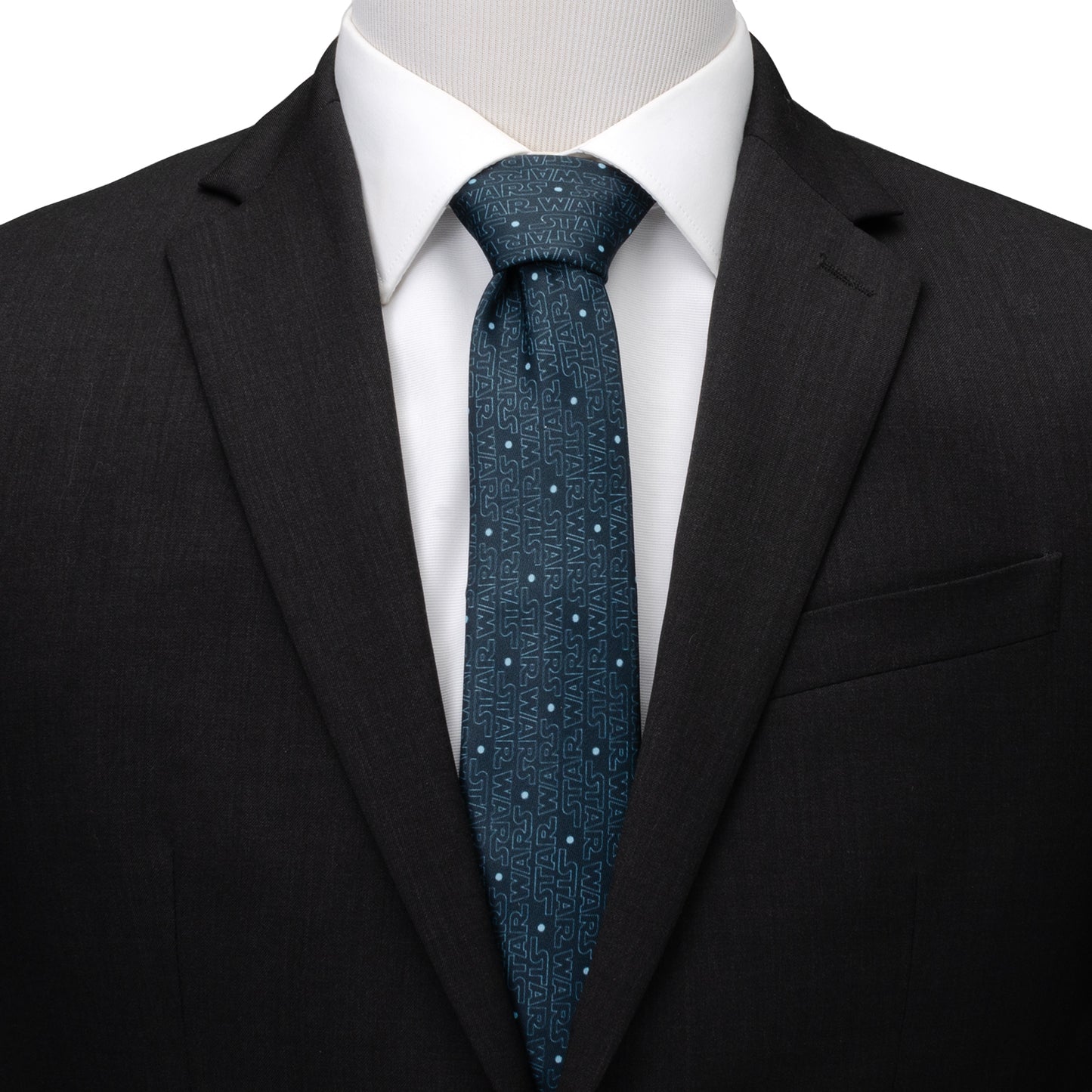 Star Wars Logo Blue Men's Tie Image 2