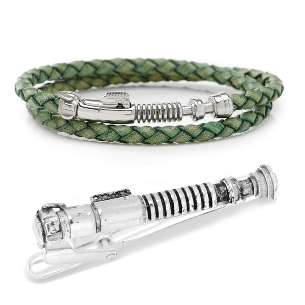 Luke Skywalker Lightsaber Bracelet & Tie Clip Gift Set Image 1