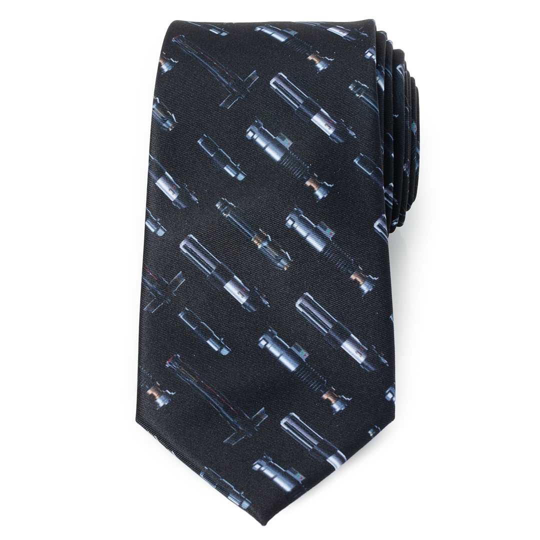 Lightsaber Pattern Men's Tie Image 3