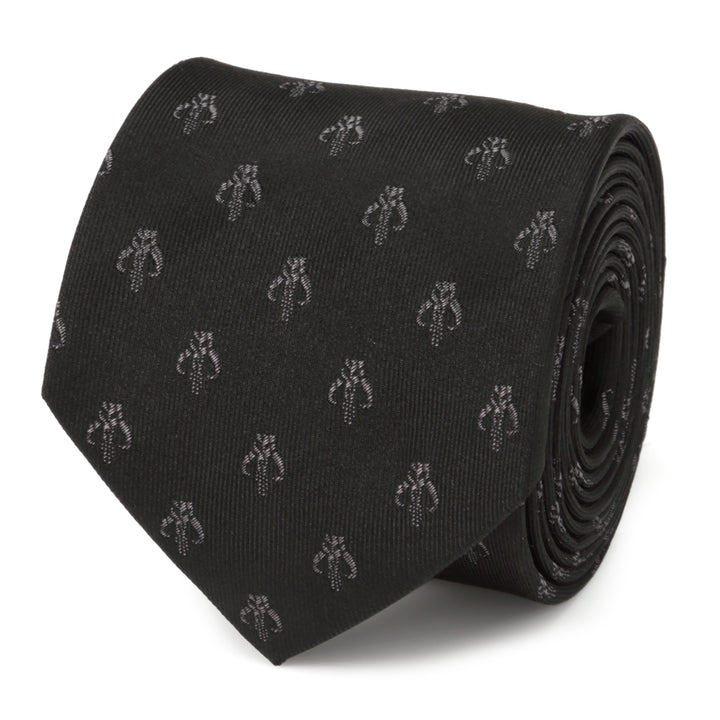 Mandalorian Black Silk Men's Tie Image 1