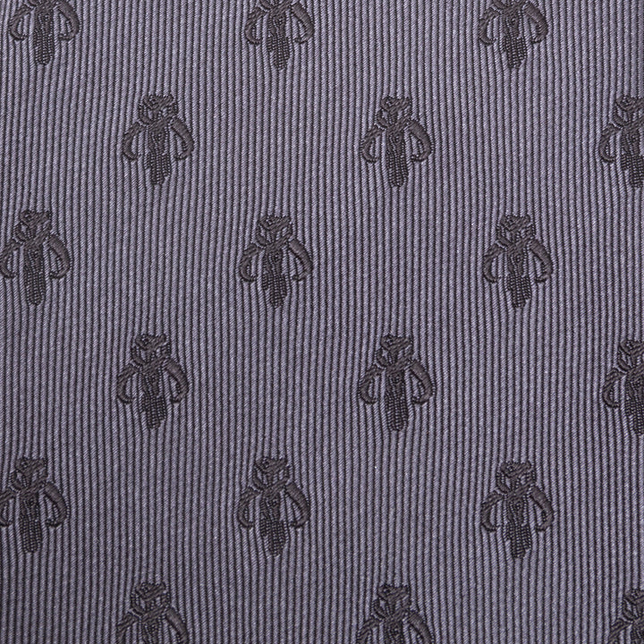 Mandalorian Gray Silk Men's Tie Image 5
