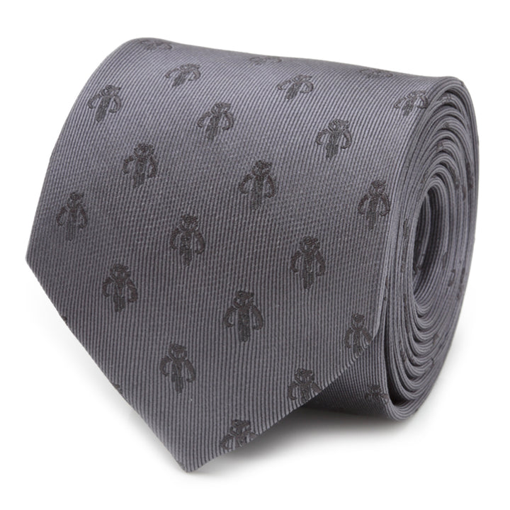 Mandalorian Gray Silk Men's Tie Image 1