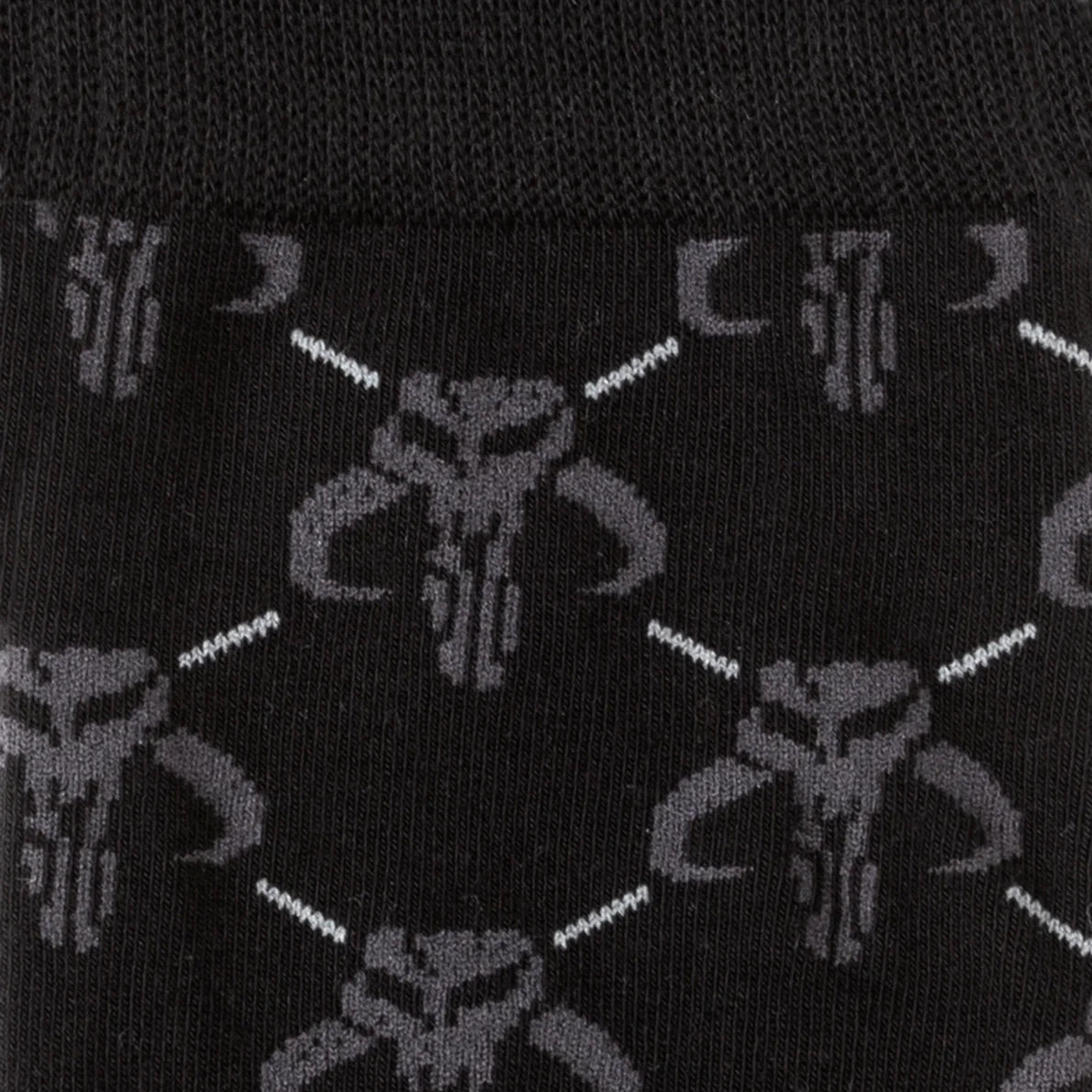 Star Wars Mandalorian Charcoal Gray Dress Socks and Mythosaur Lapel Pin Gift Set Image 3