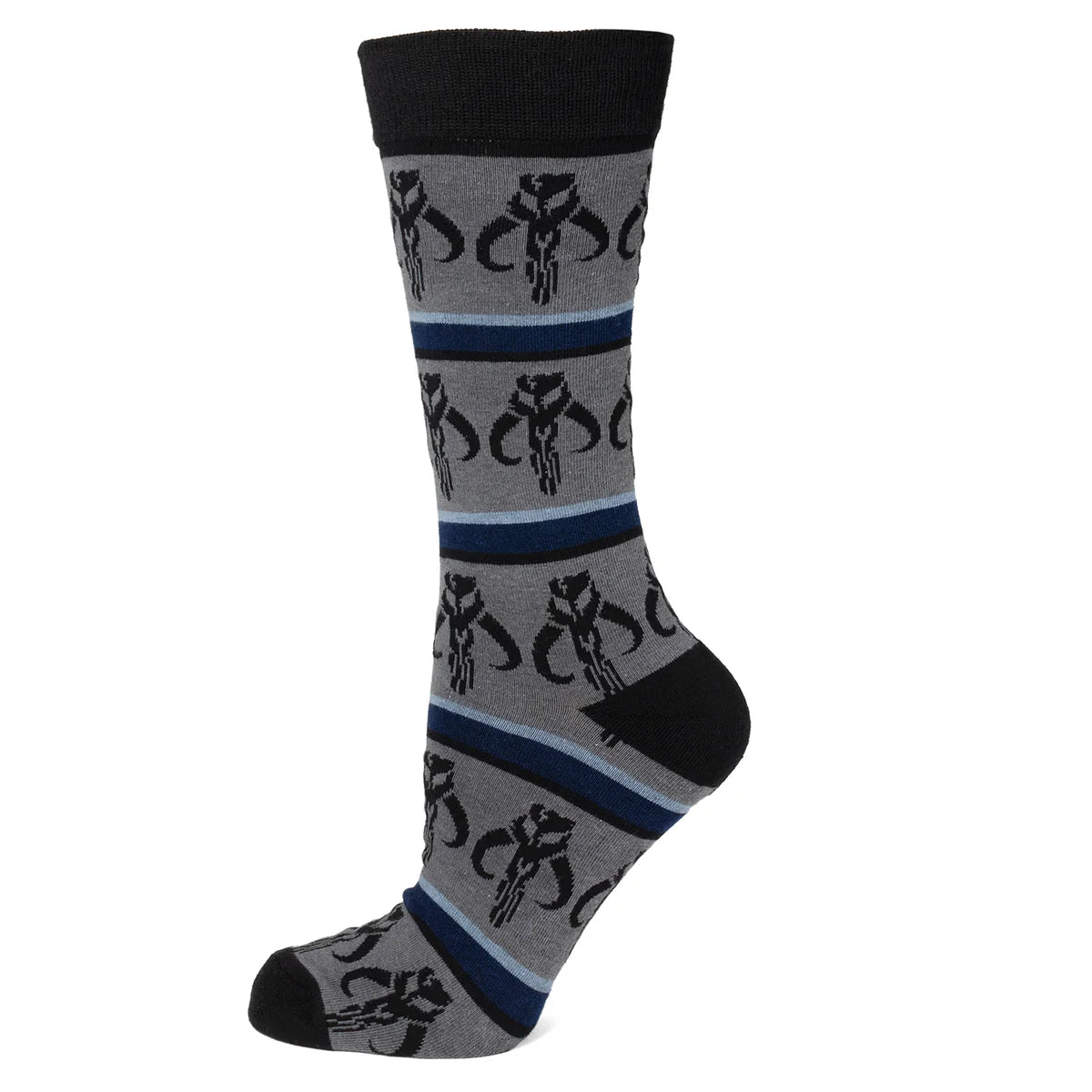 Star Wars Mandalorian Mythosaur Striped Dress Socks and Lapel Pin Gift Set Image 2