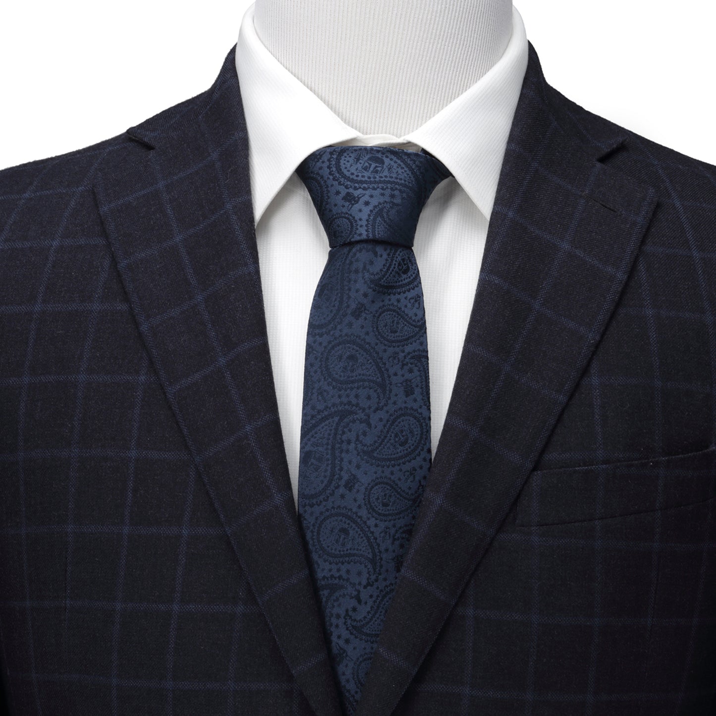 Mandalorian The Child Paisley Navy Tie Image 2