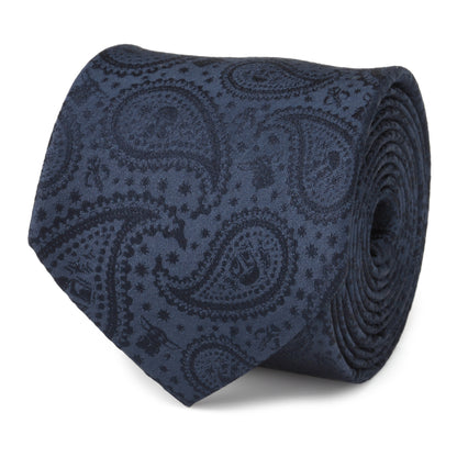 Mandalorian The Child Paisley Navy Tie Image 1