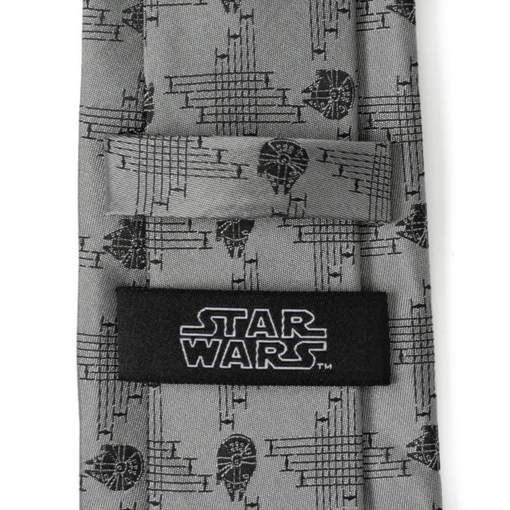 Star Wars - Millennium Falcon Gray Men's Tie Image 4