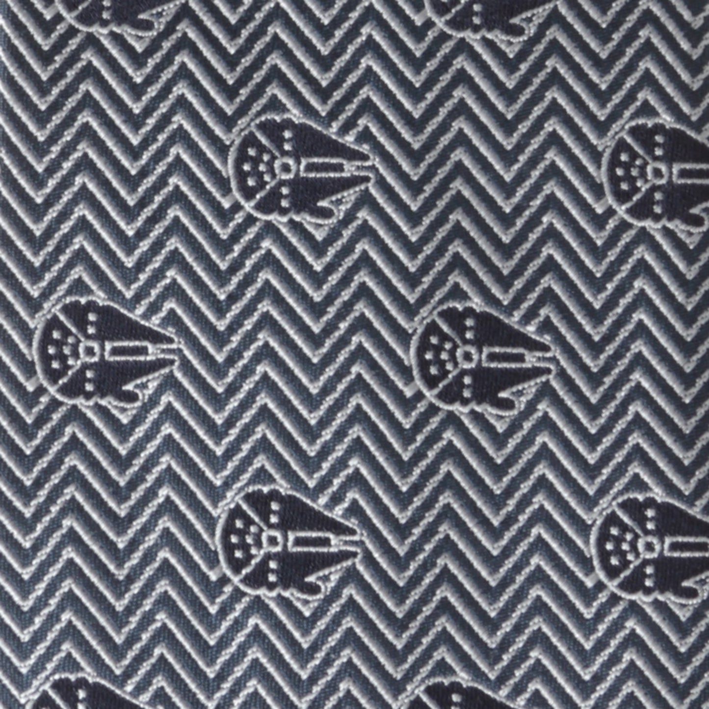 Millennium Falcon Herringbone Blue Men's Tie Image 5