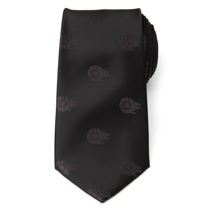 Millennium Falcon Black Tonal Men's Tie Image 4