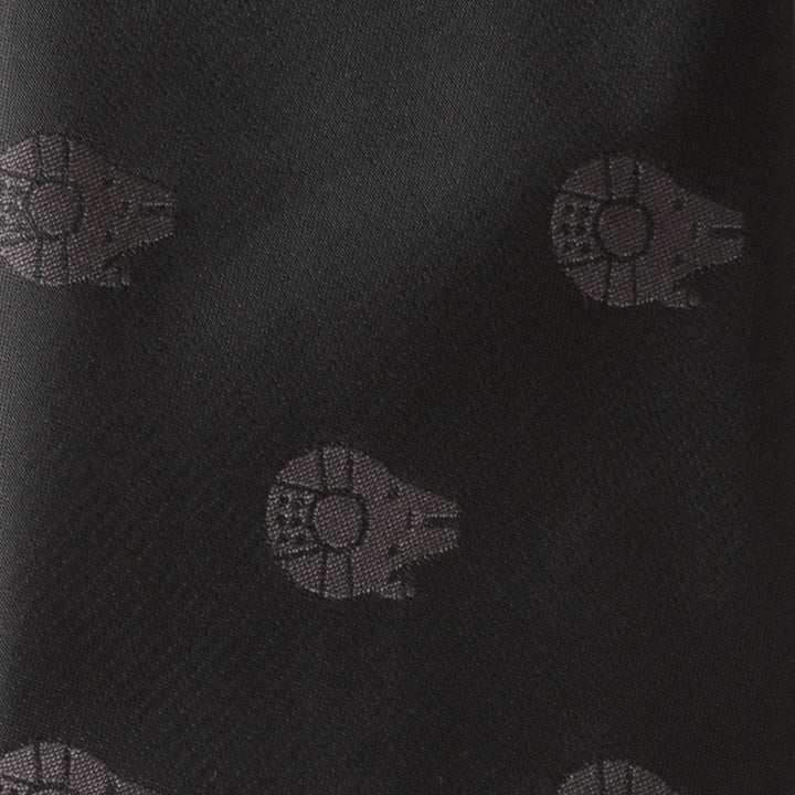 Millennium Falcon Black Tonal Men's Tie Image 5