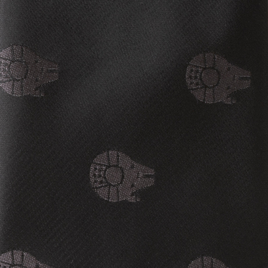 Millennium Falcon Black Tonal Men's Tie Image 5