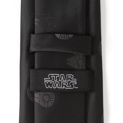 Millennium Falcon Black Tonal Men's Tie Image 6