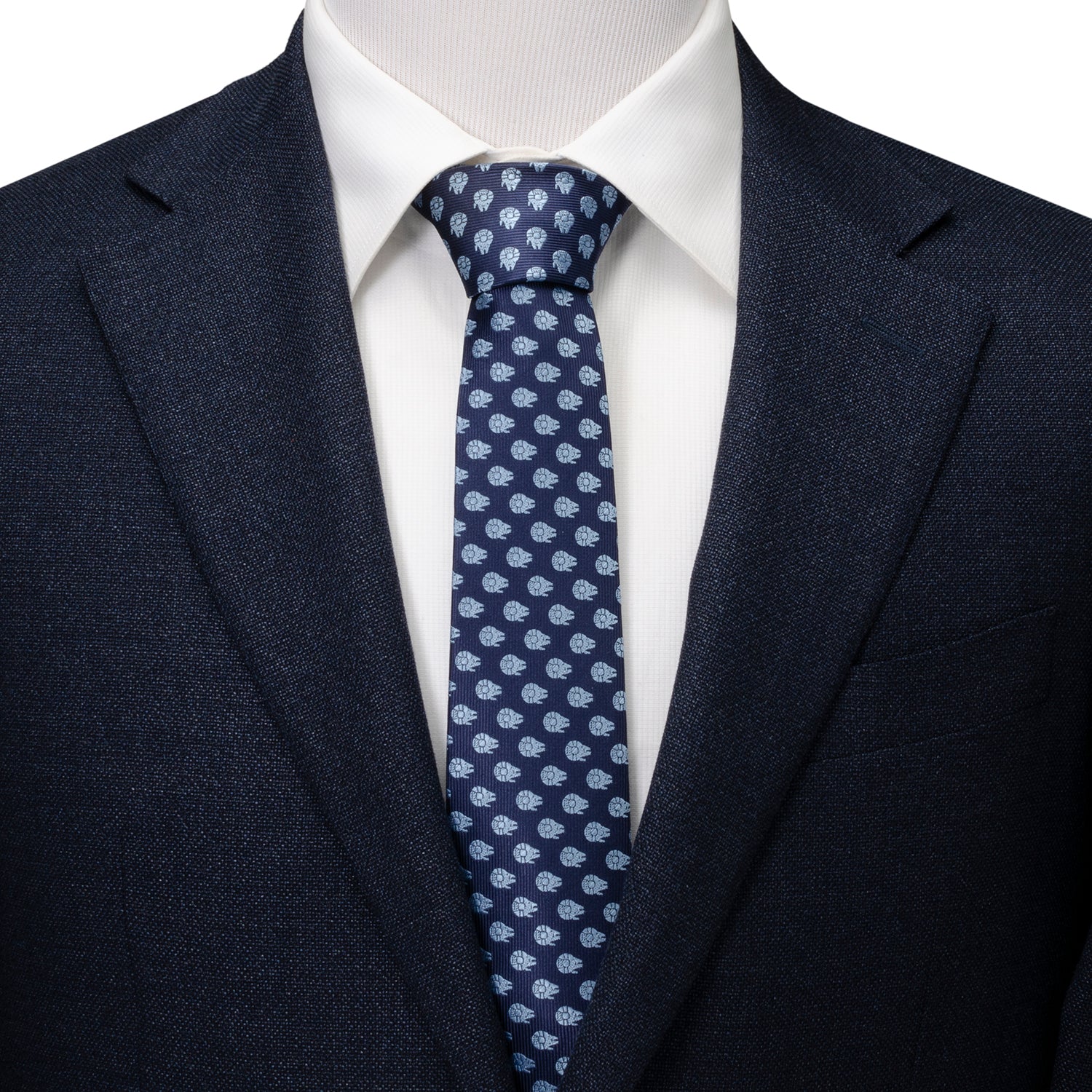 Millennium Falcon Blue Tonal Mens Tie Image 2