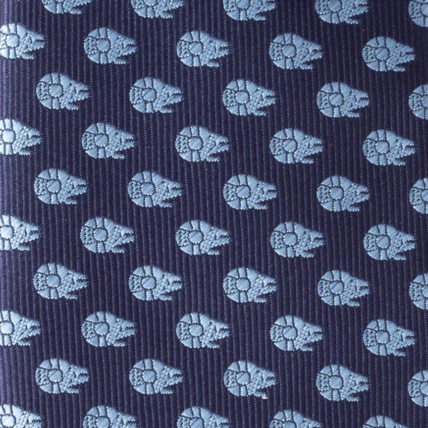 Millennium Falcon Blue Tonal Mens Tie Image 5