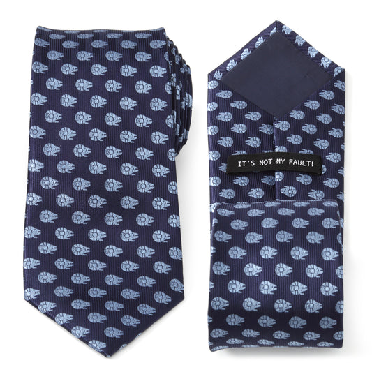 Millennium Falcon Blue Tonal Mens Tie Image 1