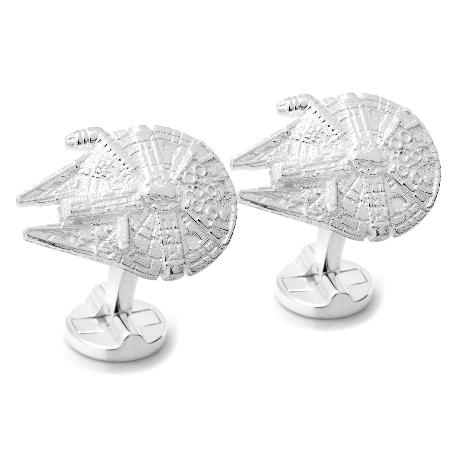 Sterling Silver 3D Millennium Falcon Cufflinks Image 2