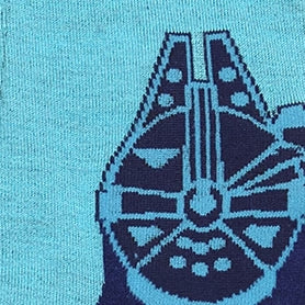 Star Wars Millennium Falcon Blue Mod Dress Socks and Rebel Crest Lapel Pin Gift Set Image 3