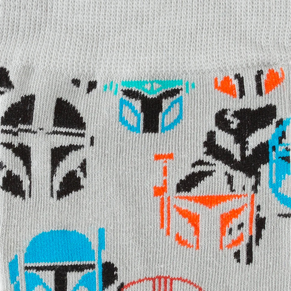Star Wars Mandalorian and Mythosaur Multicolored Gray Dress Socks and Lapel Pin Gift Set Image 3