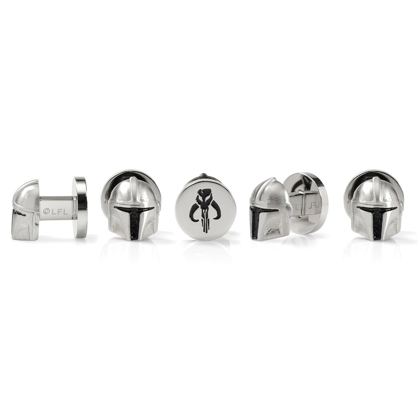 3D Mandalorian Helmet Studs Image 3