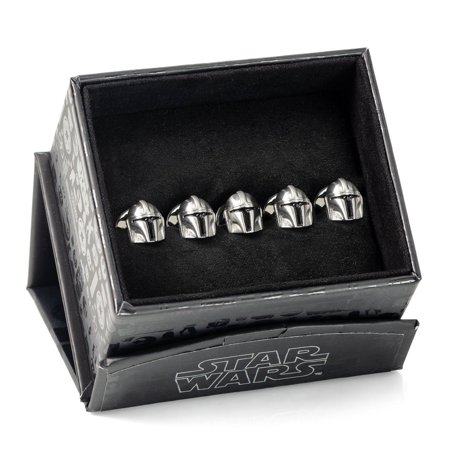 3D Mandalorian Helmet Studs Image 5